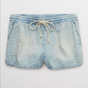 Aerie Light Blue Denim Shorts